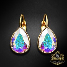 Auskari „Kristāla Piliens (Aurora Borealis)“ ar Swarovski® kristāliem