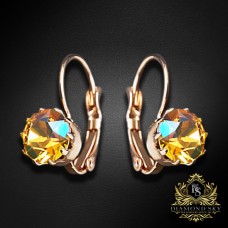 Auskari „Krāšņums (Light Topaz Shimmer)“ ar Swarovski® kristāliem