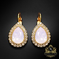 Auskari „Debesu Piliens (Rose Water Opal)“ ar Swarovski® kristāliem