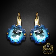 Auskari „Gorgona (Bermuda Blue)“ ar Swarovski® kristāliem