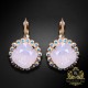 Auskari „Apžilbinošs Mirdzums III (Rose Water Opal)“ ar Swarovski™ kristāliem