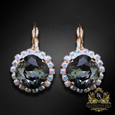 Auskari „Apžilbinošs Mirdzums III (Graphite)“ ar Swarovski™ kristāliem