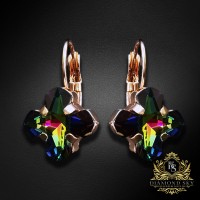 Earrings “Byzantine Cross” (Vitrail Medium) embellished with Crystals by Swarovski®
