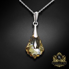 Sudraba kulons „Baroque IV (Golden Shadow)“ ar Swarovski® kristāliem