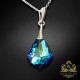 Sudraba kulons „Baroque IV (Bermuda Blue)“ ar Swarovski® kristāliem