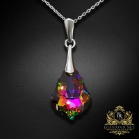 925 Sterling Silver Pendant “Baroque IV (Vitrail Medium)” created with Crystals by Swarovski®