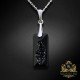 Sudraba kulons „Augošais Kristāls II (Jet)“ ar Swarovski™ kristāliem