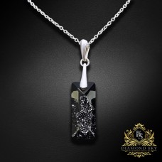 Sudraba kulons „Growing Crystal II (Silver Night)“ ar Swarovski® kristāliem