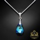 Sudraba kulons „Baroque (Bermuda Blue)“ ar Swarovski® kristāliem