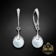 Sudraba auskari „Pērļu Galaktika (Light Blue)“ ar Preciosa™ kristāliem
