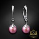 Sudraba auskari „Pērļu Galaktika (Pearlescent Red)“ ar Preciosa™ kristāliem