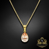 Sudraba kulons „Crystal Drop (Honey)“ ar Preciosa® kristāliem