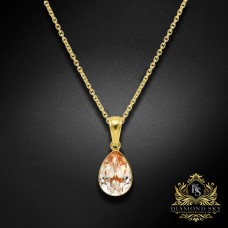 Sudraba kulons „Crystal Drop (Honey)“ ar Preciosa® kristāliem