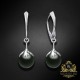 Sudraba auskari „Pērļu Galaktika (Magic Black)“ ar Preciosa® kristāliem