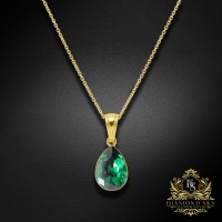 Sudraba kulons „Crystal Drop (Emerald)“ ar Preciosa® kristāliem