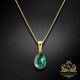 Sudraba kulons „Crystal Drop (Emerald)“ ar Preciosa® kristāliem