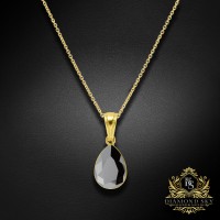 Sudraba kulons „Crystal Drop (Jet Hematite)“ ar Preciosa® kristāliem