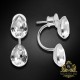 Sudraba auskari „Rasas Piliens“ ar Swarovski® kristāliem