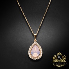 Kulons „Celestial Drop (Rose Water Opal)“ ar Swarovski® kristāliem