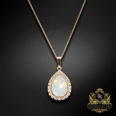 Kulons „Celestial Drop (White Opal)“ ar Swarovski® kristāliem