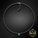 (Ekskluzīvs) Neredzamais sudraba kulons (Green) ar Swarovski Zirconia Pure Brilliance kristālu