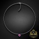 (Ekskluzīvs) Neredzamais sudraba kulons (Fancy Purple) ar Swarovski Zirconia Pure Brilliance kristālu