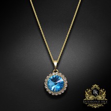 Kulons „Klaris (Aquamarine Blue)“ ar Swarovski™ kristāliem