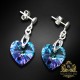 Sudraba auskari „Iemīlējusies Sirds II (Vitrail Light)“ ar Swarovski® kristāliem
