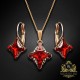 Komplekts „Kristāla Rombs II (Light Siam Metallic Light Gold)“ ar Swarovski™ kristāliem