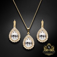 Komplekts sievietēm „Debesu Piliens“ ar Swarovski® kristāliem