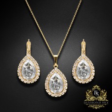 Komplekts „Debesu Piliens (Silver Patina)“ ar Swarovski™ kristāliem