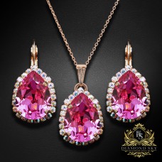 Komplekts sievietēm „Debesu Piliens III (Rose)“ ar Swarovski® kristāliem