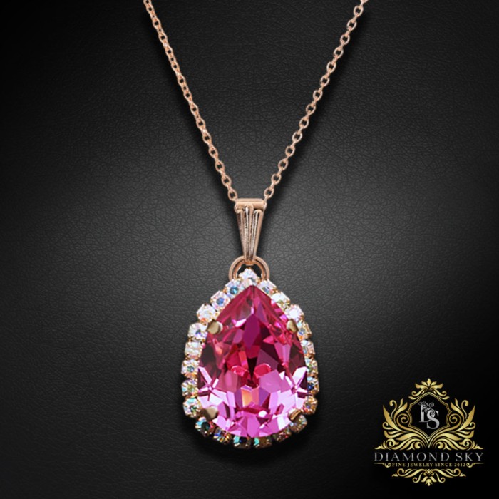 Komplekts sievietēm „Debesu Piliens III (Rose)“ ar Swarovski® kristāliem