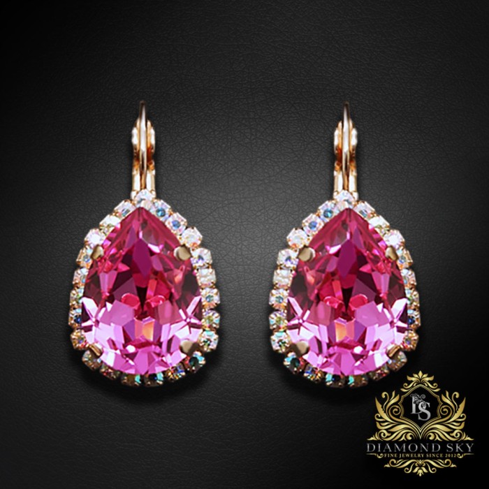 Komplekts sievietēm „Debesu Piliens III (Rose)“ ar Swarovski® kristāliem