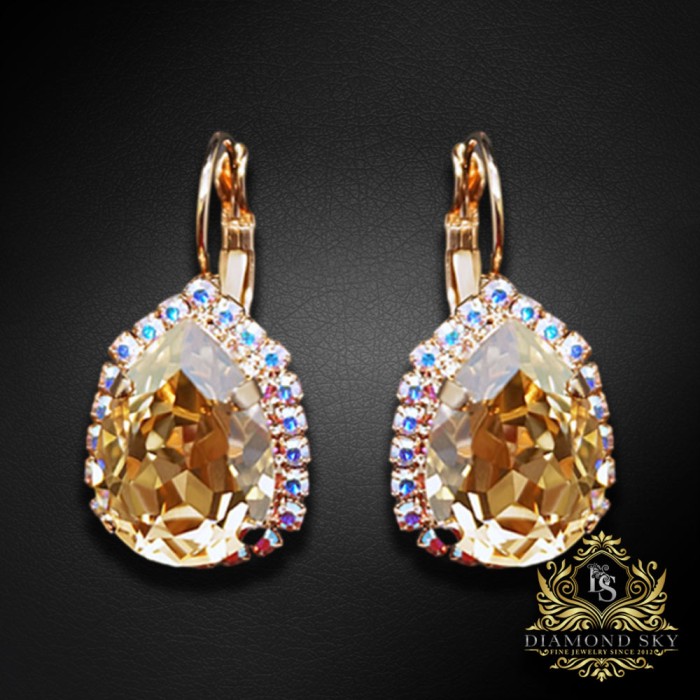 Komplekts sievietēm „Debesu Piliens III (Golden Shadow)“ ar Swarovski® kristāliem