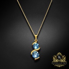 Kulons „Piena Ceļš (Aquamarine Blue)“ ar Swarovski™ kristāliem