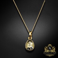 Pendant “Crystal Drop (Gold Patina)” created with Crystals by Swarovski®