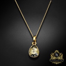 Kulons „Crystal Drop (Gold Patina)“ ar Swarovski® kristāliem