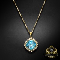 Kulons „Glare III (Aqua)“ ar Swarovski® kristāliem