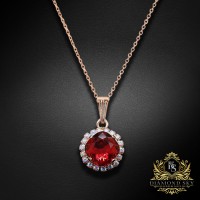 Pendant “Glare III (Scarlet)” created with Crystals by Swarovski®