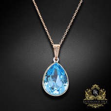 Kulons „Kristāla Lāse II (Aquamarine Blue)“ ar Swarovski™ kristāliem