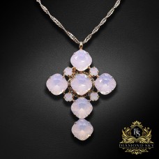 Kulons „Glamour (Rose Water Opal)“ ar Swarovski® kristāliem