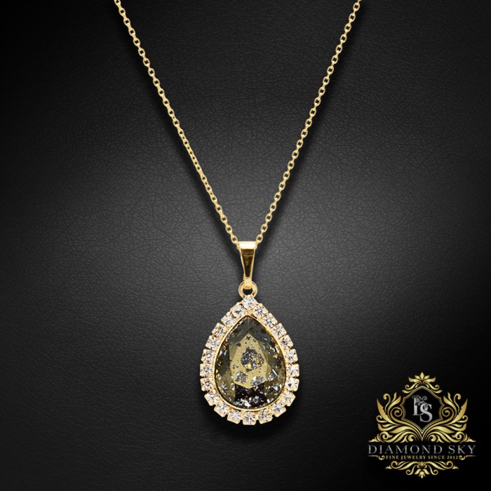 Komplekts sievietēm „Debesu Piliens (Gold Patina)“ ar Swarovski® kristāliem
