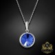 Sudraba kulons „Clarice (Sapphire)“ ar Swarovski® kristāliem