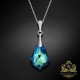 Sudraba komplekts „Baroka IV (Bermuda Blue)“ ar Swarovski™ kristāliem