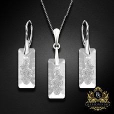 Sudraba komplekts sievietēm „Augošais Kristāls II“ ar Swarovski® kristāliem