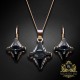 Komplekts sievietēm „Kristāla Rombs II (Graphite Lite Chrome)“ ar Swarovski® kristāliem