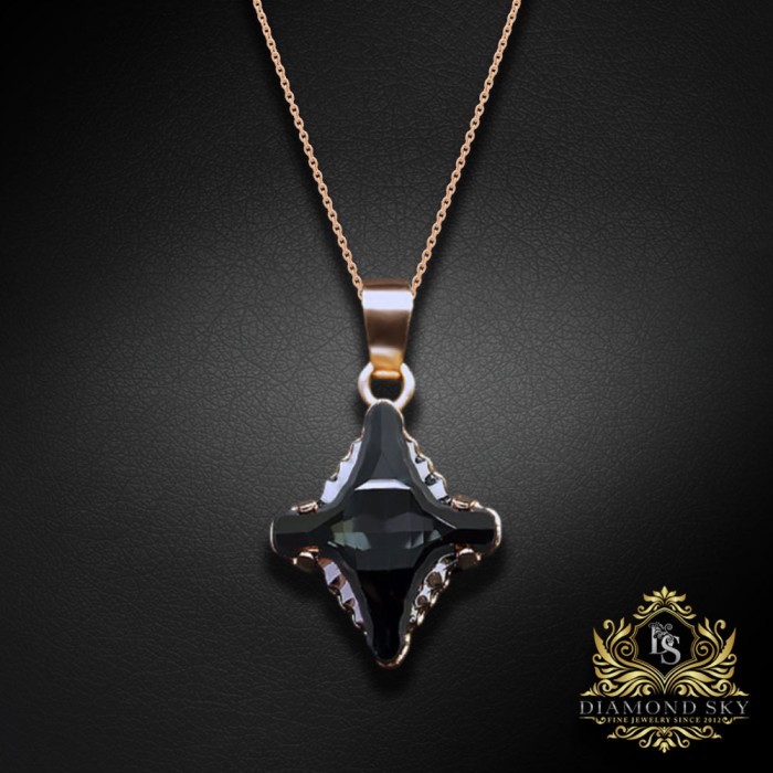 Komplekts sievietēm „Kristāla Rombs II (Graphite Lite Chrome)“ ar Swarovski® kristāliem