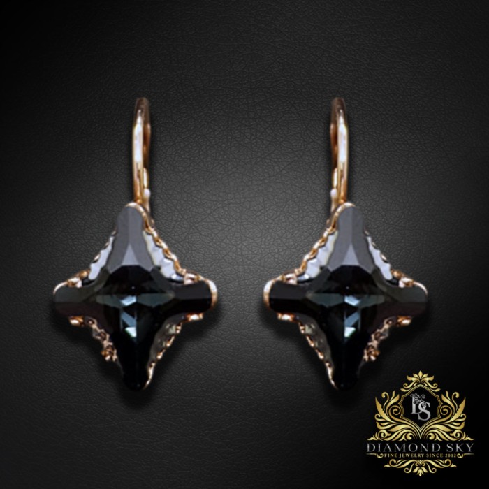 Komplekts sievietēm „Kristāla Rombs II (Graphite Lite Chrome)“ ar Swarovski® kristāliem