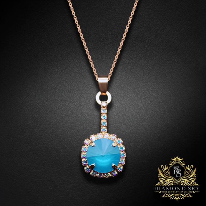 Komplekts „Klaris VII (Azure Blue)“ ar Swarovski™ kristāliem